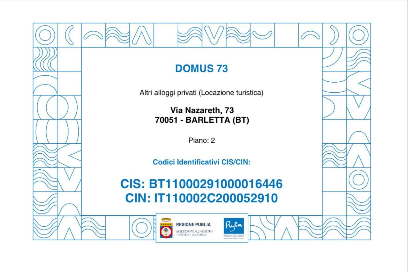 Domus 73 Apulian Holidays 바를레타 외부 사진